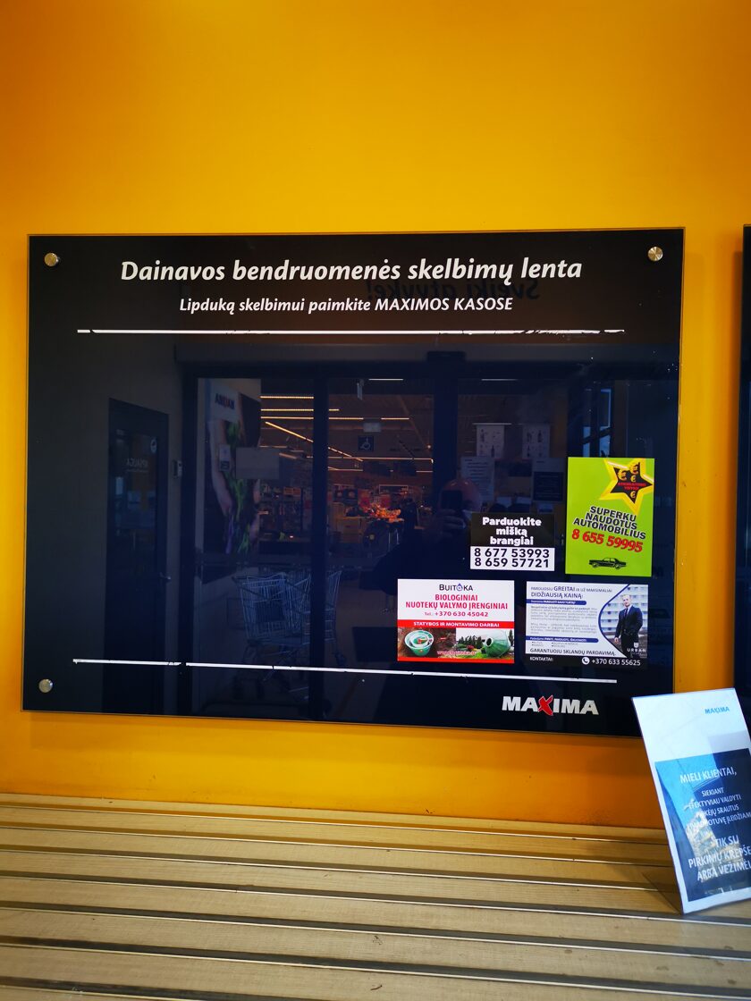 Skelbimų lenta „Maxima"